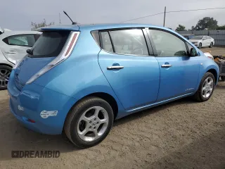2012 Nissan LEAF SL with VIN JN1AZ0CP2CT021456, listed as a Copart auction lot 56057385 with 55,193 mi miles and Clean Title. Bid and sale history available at DreamBid. Image 3.