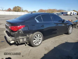 2015 Infiniti Q50 Premium with VIN JN1BV7AR1FM422217, listed as a Copart auction lot 77656424 with Not provided miles and Salvage title. Bid and sale history available at DreamBid. Image 3.