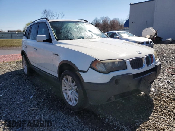 2005 BMW X3 3.0i with VIN WBXPA93435WD16095, listed as a Copart auction lot 48756525 with 207,134 mi miles and Salvage Title. Bid and sale history available at DreamBid. Image 4.