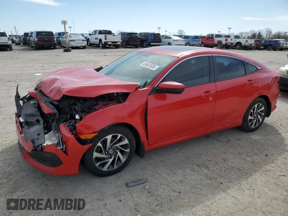 2018 Honda Civic EX with VIN 2HGFC2F78JH523816, listed as a Copart auction lot 49461835 with 158,061 mi miles and Salvage Title. Bid and sale history available at DreamBid. Image 1.