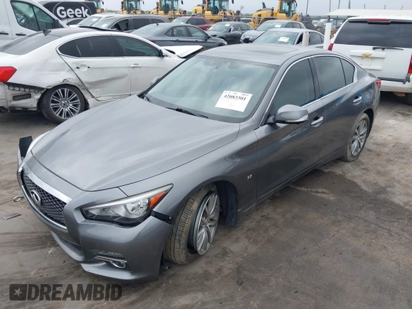 2015 Infiniti Q50 Premium z VIN JN1BV7AR7FM408015, wystawiony jako IAAI lot #42083301 z przebiegiem 58 817 mil mil oraz . Historia ofert i sprzedaży dostępna na DreamBid. Obrazek 2.
