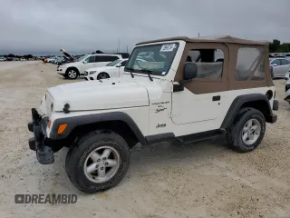 1999 Jeep Wrangler Sport with VIN 1J4FY19S2XP448670, listed as a Copart auction lot 73990734 with 0 mi miles and Non Repairable. Bid and sale history available at carsss.com. Image 1.