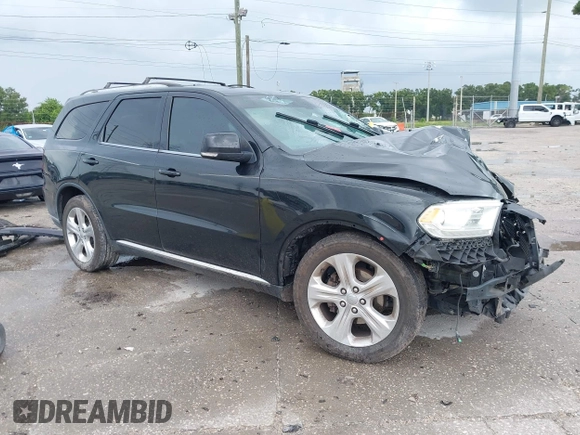 2014 Dodge Durango Limited with VIN 1C4RDHDG9EC593509, listed as a IAAI auction lot 42632996 with Not provided miles and . Bid and sale history available at DreamBid. Image 1.
