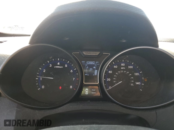 2015 Hyundai Veloster Turbo with VIN KMHTC6AE7FU221433, listed as a Copart auction lot 51491405 with 108,801 mi miles and Salvage Title. Bid and sale history available at carsss.com. Image 9.