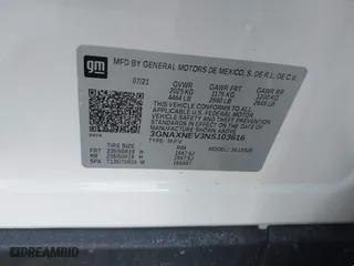 2022 Chevrolet Equinox Premier with VIN 3GNAXNEV3NS103616, listed as a IAAI auction lot 41537166 with 37,554 mi miles. Bid and sale history available at carsss.com. Image 9.