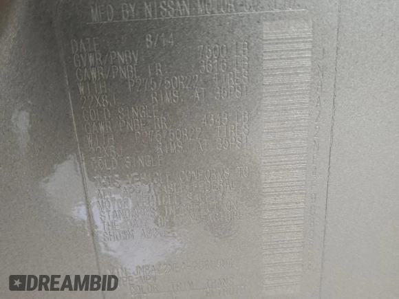 2015 Infiniti QX80 с VIN JN8AZ2NE4F9080504, выставлен на аукционе Copart как лот 59119665 с пробегом 99 462 миль миль и Чистый • Clean title. История ставок и продаж доступна на DreamBid. Изображение 13.