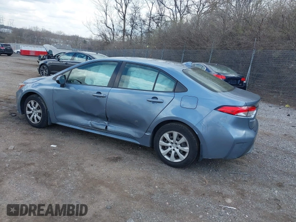 2020 Toyota Corolla LE with VIN JTDEPRAE3LJ007619, listed as a IAAI auction lot 41890730 with 43,481 mi miles. Bid and sale history available at carsss.com. Image 3.
