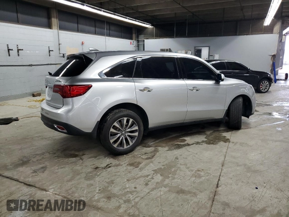 2015 Acura MDX Technology z VIN 5FRYD3H49FB004881, wystawiony jako Copart lot #54577125 z przebiegiem 103 649 mil mil oraz Szkoda całkowita • Salvage title. Historia ofert i sprzedaży dostępna na DreamBid. Obrazek 3.
