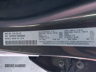 2022 Ram 1500 Big Horn z VIN 1C6RREBT1NN436343, wystawiony jako IAAI lot #41367073 z przebiegiem 13 784 mil mil oraz . Historia ofert i sprzedaży dostępna na DreamBid. Obrazek 9.