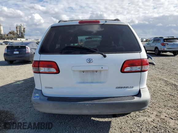 2003 Toyota Sienna LE with VIN 4T3ZF13C63U552667, listed as a Copart auction lot 53516655 with 199,846 mi miles and Salvage Title. Bid and sale history available at carsss.com. Image 6.