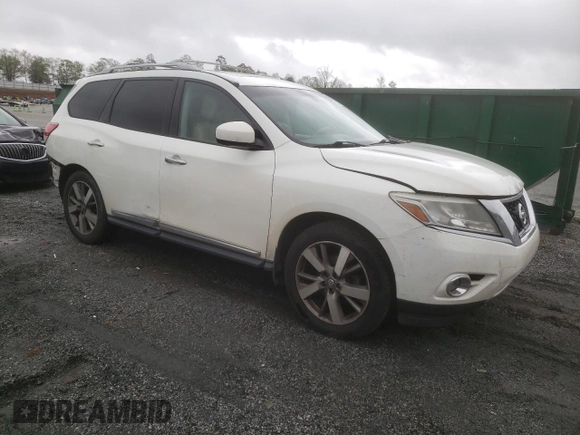 2013 Nissan Pathfinder Platinum z VIN 5N1AR2MM0DC613190, wystawiony jako Copart lot #51252275 z przebiegiem 184 254 mil mil oraz Szkoda całkowita • Salvage title. Historia ofert i sprzedaży dostępna na DreamBid. Obrazek 4.