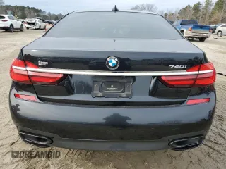 2017 BMW 7 Series 740i with VIN WBA7E2C50HG739520, listed as a Copart auction lot 88144025 with 0 mi miles and Salvage Title. Bid and sale history available at carsss.com. Image 6.