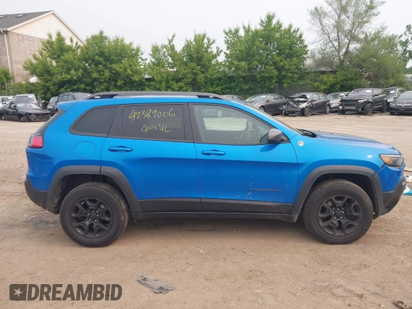 2019 Jeep Cherokee Trailhawk Elite with VIN 1C4PJMBN9KD258508, listed as a IAAI auction lot 42389006 with 106,480 mi miles and . Bid and sale history available at DreamBid. Image 13.