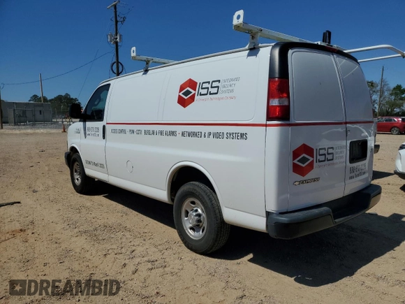 2019 Chevrolet Express Cargo Van with VIN 1GCWGAFG4K1279871, listed as a Copart auction lot 50024895 with 84,102 mi miles and Clean Title. Bid and sale history available at carsss.com. Image 2.