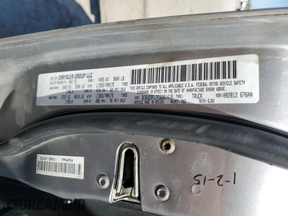 2012 Ram 2500 Laramie z VIN 3C6UD5FL7CG281418, wystawiony jako Copart lot #56425245 z przebiegiem 146 938 mil mil oraz Szkoda całkowita • Salvage title. Historia ofert i sprzedaży dostępna na DreamBid. Obrazek 12.