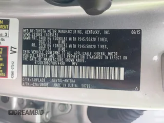 2015 Toyota Venza XLE with VIN 4T3ZK3BB3FU074499, listed as a IAAI auction lot 42498330 with 102,056 mi miles and . Bid and sale history available at DreamBid. Image 9.