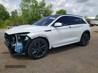 2025 Infiniti QX50 Sport с VIN 3PCAJ5FB1SF105075, выставлен на аукционе Copart как лот 61851835 с пробегом 1 271 миль миль и Списание • Salvage title. История ставок и продаж доступна на DreamBid. Изображение 1.