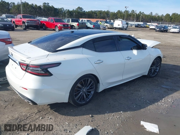 2020 Nissan Maxima Platinum with VIN 1N4AA6FV0LC385883, listed as a IAAI auction lot 41316172 with 80,490 mi miles and . Bid and sale history available at DreamBid. Image 4.