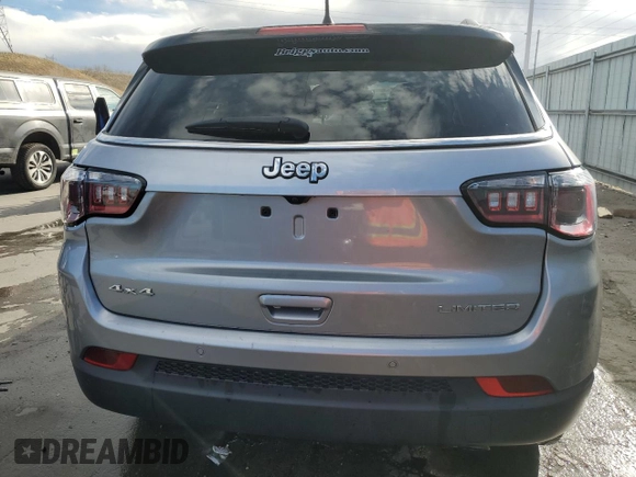 2021 Jeep Compass Limited with VIN 3C4NJDCB6MT599633, listed as a Copart auction lot 50363305 with 58,419 mi miles and Salvage Title. Bid and sale history available at carsss.com. Image 6.
