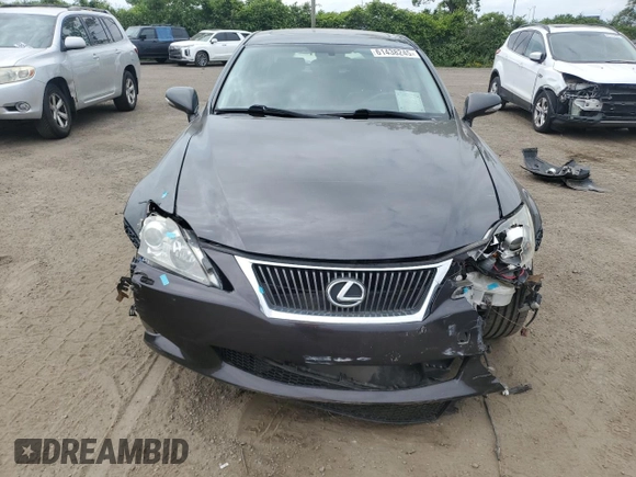 2009 Lexus IS 250 with VIN JTHCK262195028304, listed as a Copart auction lot 61438245 with 152,572 mi miles and Salvage title. Bid and sale history available at DreamBid. Image 5.