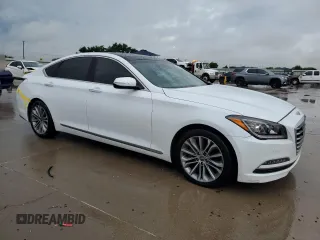 2017 Genesis G80 3.8L with VIN KMHGN4JE3HU172444, listed as a Copart auction lot 55679495 with 101,046 mi miles and Salvage title. Bid and sale history available at DreamBid. Image 4.