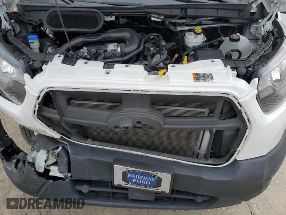 2020 Ford Transit Cargo with VIN 1FTBR1Y88LKB60893, listed as a Copart auction lot 71268874 with 69,359 mi miles and Salvage Title. Bid and sale history available at DreamBid. Image 11.