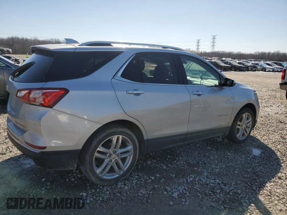 2019 Chevrolet Equinox Premier with VIN 2GNAXYEX8K6296214, listed as a Copart auction lot 46095905 with 112,743 mi miles and Salvage Title. Bid and sale history available at carsss.com. Image 3.