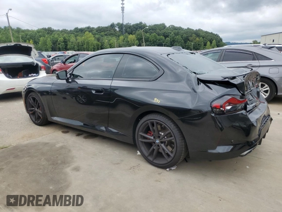 2024 BMW 2 Series M240i xDrive with VIN 3MW53CM00R8E36081, listed as a Copart auction lot 66121934 with 5,201 mi miles and Salvage Title. Bid and sale history available at carsss.com. Image 2.