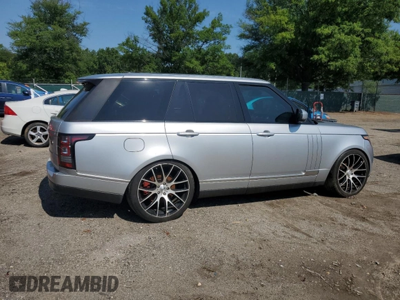 2014 Land Rover Range Rover HSE with VIN SALGS2WF1EA164710, listed as a Copart auction lot 62703505 with 138,163 mi miles and Salvage title. Bid and sale history available at DreamBid. Image 3.