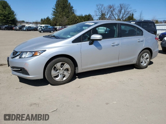 2014 Honda Civic Sedan LX with VIN 19XFB2F55EE251775, listed as a Copart auction lot 50486415 with 44,277 mi miles and Salvage Title. Bid and sale history available at carsss.com. Image 1.