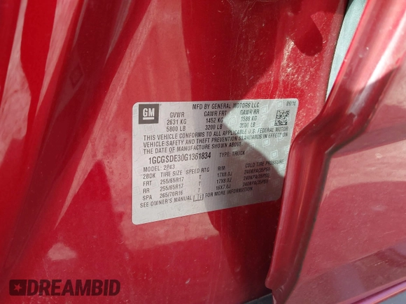 2016 Chevrolet Colorado 2WD Z71 z VIN 1GCGSDE30G1361834, wystawiony jako IAAI lot #41729003 z przebiegiem Nie podano mil oraz . Historia ofert i sprzedaży dostępna na DreamBid. Obrazek 9.