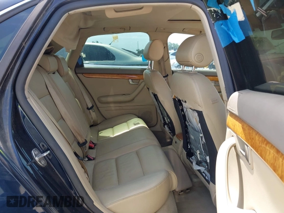 2007 Audi A4 2.0T with VIN WAUAF78E27A207843, listed as a IAAI auction lot 42033988 with 166,453 mi miles. Bid and sale history available at carsss.com. Image 8.