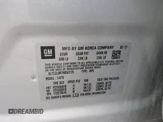 2022 Chevrolet Trax LT with VIN KL7CJLSM7NB503125, listed as a Copart auction lot 44001865 with 12,464 mi miles and Salvage Title. Bid and sale history available at carsss.com. Image 12.