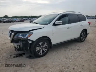 2017 Nissan Pathfinder SL with VIN 5N1DR2MN5HC668181, listed as a Copart auction lot 51381715 with 136,558 mi miles and Salvage title. Bid and sale history available at DreamBid. Image 1.