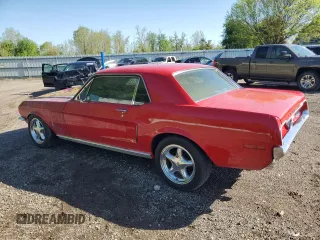 1968 Ford Mustang z VIN 8T01C111134, wystawiony jako Copart lot #57149315 z przebiegiem Nie podano mil oraz Tytuł czysty. Historia ofert i sprzedaży dostępna na DreamBid. Obrazek 2.