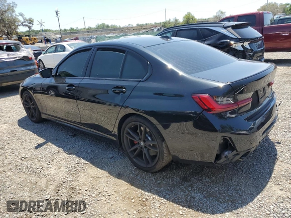 2023 BMW 3 Series 330i with VIN 3MW69FF0XP8D11104, listed as a Copart auction lot 52456275 with 0 mi miles and Salvage Title. Bid and sale history available at carsss.com. Image 2.