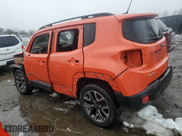 2017 Jeep Renegade Latitude z VIN ZACCJBBB9HPF20630, wystawiony jako Copart lot #44950155 z przebiegiem 72 506 mil mil oraz Szkoda całkowita • Salvage title. Historia ofert i sprzedaży dostępna na DreamBid. Obrazek 2.