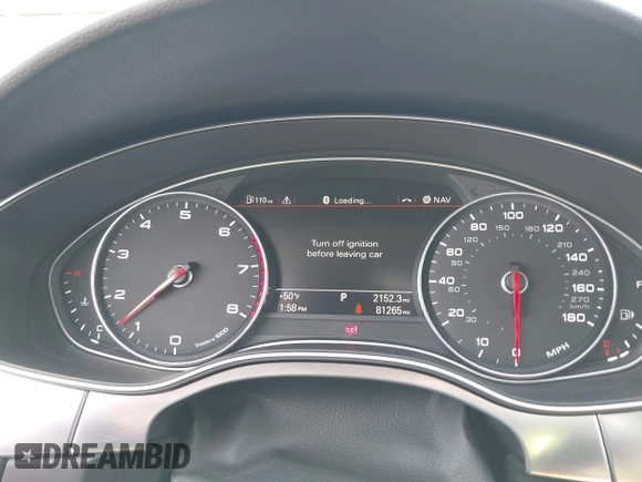 2014 Audi A7 3.0 Prestige with VIN WAU2GAFC4EN128180, listed as a IAAI auction lot 41835508 with 81,265 mi miles. Bid and sale history available at carsss.com. Image 7.