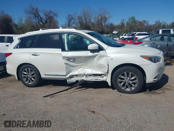 2015 Infiniti QX60 with VIN 5N1AL0MM0FC504172, listed as a IAAI auction lot 41977566 with 128,196 mi miles and . Bid and sale history available at DreamBid. Image 13.