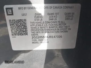 2018 Chevrolet Impala LT with VIN 2G1105S38J9147336, listed as a IAAI auction lot 42146904 with 76,959 mi miles and . Bid and sale history available at DreamBid. Image 9.