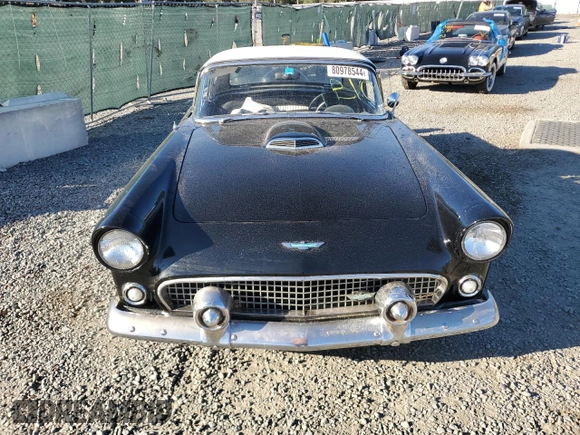 1956 Ford Thunderbird with VIN P6FH175346, listed as a Copart auction lot 80978544 with 649,864 mi miles and Salvage Title. Bid and sale history available at DreamBid. Image 5.