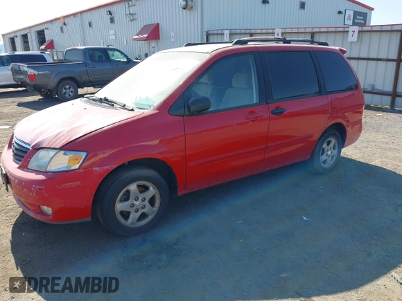 2001 Mazda MPV DX with VIN JM3LW28Y010169395, listed as a IAAI auction lot 38528516 with 264,250 mi miles and . Bid and sale history available at DreamBid. Image 2.