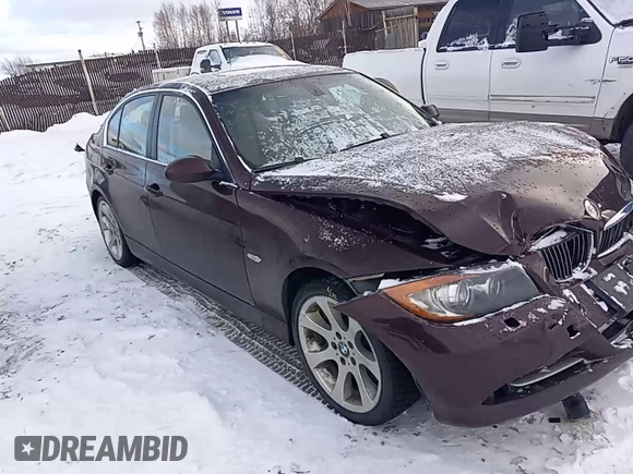 2007 BMW 3 Series 335xi with VIN WBAVD53567A008796, listed as a Copart auction lot 77637554 with 101,713 mi miles and Salvage Title. Bid and sale history available at carsss.com. Image 11.