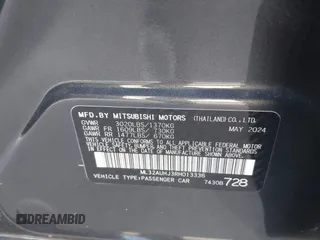 2024 Mitsubishi Mirage ES z VIN ML32AUHJ3RH013336, wystawiony jako IAAI lot #42085444 z przebiegiem 11 675 mil mil oraz . Historia ofert i sprzedaży dostępna na DreamBid. Obrazek 9.
