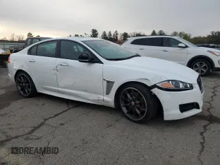 2015 Jaguar XF V6 Portfolio with VIN SAJWJ0FF3F8U56153, listed as a Copart auction lot 52743155 with 61,569 mi miles and Salvage Title. Bid and sale history available at carsss.com. Image 4.