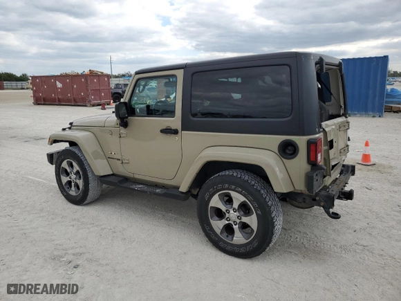 2018 Jeep Wrangler JK Sahara with VIN 1C4AJWBG2JL810082, listed as a Copart auction lot 81231224 with 45,640 mi miles and Salvage Title. Bid and sale history available at carsss.com. Image 2.