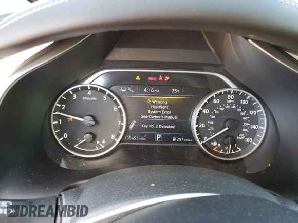 2020 Nissan Murano SL with VIN 5N1AZ2CJXLN126458, listed as a Copart auction lot 43722805 with 135,451 mi miles and Salvage title. Bid and sale history available at DreamBid. Image 9.