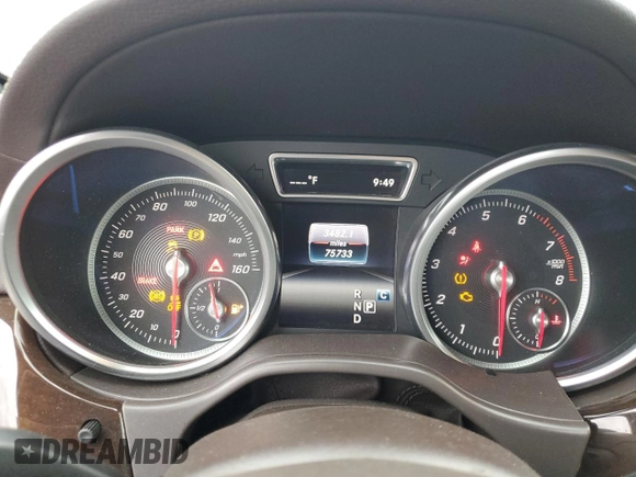 2019 Mercedes-Benz GLS 450 with VIN 4JGDF6EEXKB225262, listed as a Copart auction lot 55946335 with 75,733 mi miles and Salvage title. Bid and sale history available at DreamBid. Image 9.