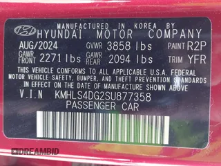 2025 Hyundai Elantra SEL Convenience z VIN KMHLS4DG2SU877358, wystawiony jako IAAI lot #41996158 z przebiegiem 3 141 mil mil oraz . Historia ofert i sprzedaży dostępna na DreamBid. Obrazek 9.