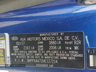 2017 Kia Forte LX with VIN 3KPFK4A72HE127214, listed as a Copart auction lot 48328015 with 97,163 mi miles and Salvage Title. Bid and sale history available at carsss.com. Image 12.